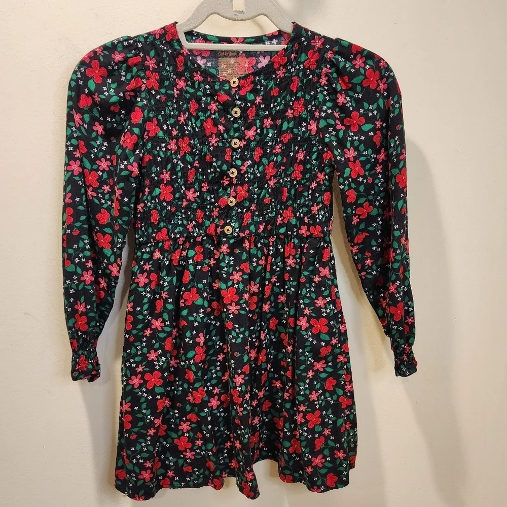 Cat & Jack Girls Long Sleeves Floral Woven Dress size M(8)